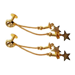 Novelika Latest Stylish Golden Tone Traditional Chandelier Earring set for Women Girls - ER1038