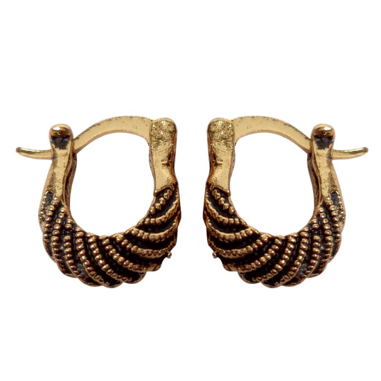 Novelika Latest Stylish Golden Tone Traditional Huggie Earring set for Women Girls - ER2045