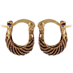 Novelika Latest Stylish Golden Tone Traditional Huggie Earring set for Women Girls - ER2045