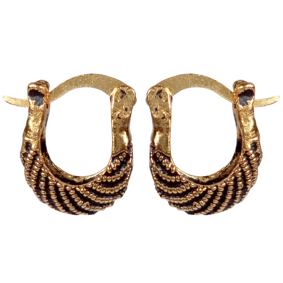 Novelika Latest Stylish Golden Tone Traditional Huggie Earring set for Women Girls - ER2045