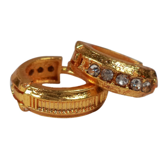 Novelika Latest Stylish Golden Tone Traditional Huggie Earring set for Women Girls - ER2051