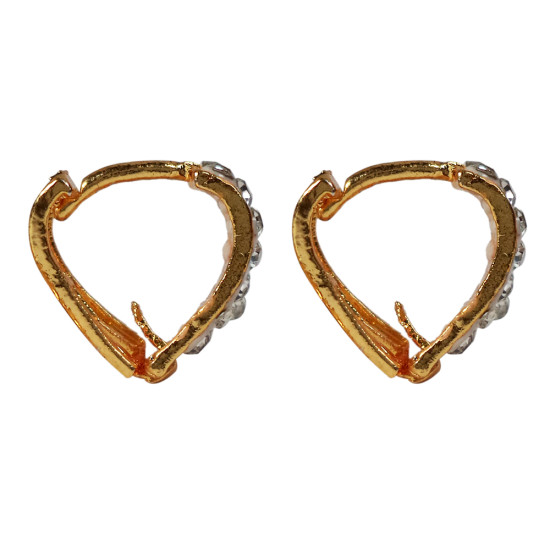 Novelika Latest Stylish Golden Tone Traditional Huggie Earring set for Women Girls - ER2052