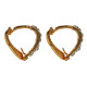 Novelika Latest Stylish Golden Tone Traditional Huggie Earring set for Women Girls - ER2052