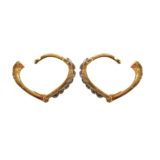 Novelika Latest Stylish Golden Tone Traditional Huggie Earring set for Women Girls - ER2052