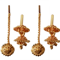Novelika Latest Stylish Golden Tone Traditional Chandelier Earring set for Women Girls - ER2053
