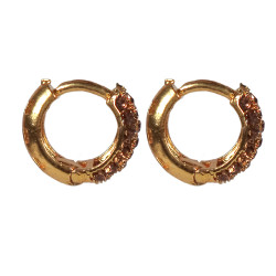 Novelika Latest Stylish Golden Tone Traditional Huggie Earring set for Women Girls - ER2057