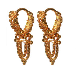 Novelika Latest Stylish Golden Tone Traditional Chandelier Earring set for Women Girls - ER2059