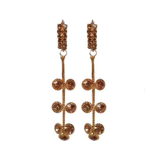 Novelika Latest Stylish Golden Tone Traditional Chandelier Earring set for Women Girls - 757ER3002