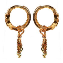Novelika Latest Stylish Golden Tone Traditional Chandelier Earring set for Women Girls - ER3004