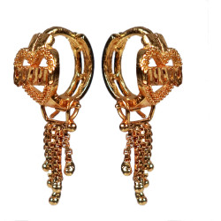 Novelika Latest Stylish Golden Tone Traditional Chandelier Earring set for Women Girls - ER3004
