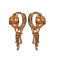Novelika Latest Stylish Golden Tone Traditional Chandelier Earring set for Women Girls - ER3004