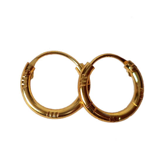 Novelika Latest Stylish Golden Tone Traditional Huggie Earring set for Women Girls - ER5010