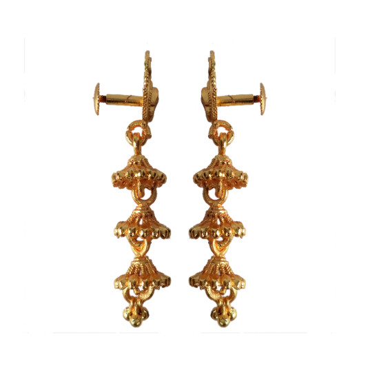 Novelika Latest Stylish Golden Tone Traditional Chandelier Earring set for Women Girls - ER5028