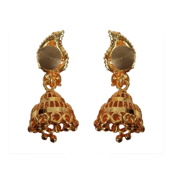Novelika Latest Stylish Golden Tone Traditional Jhumka Earring set for Women Girls - ER6005