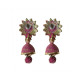 Novelika Latest Stylish Pink Color Traditional Jhumka Earring set for Women Girls - ER9004