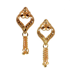 Novelika Latest Stylish Golden Tone Traditional Chandelier Earring set for Women Girls - ER1006