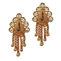 Novelika Latest Stylish Golden Tone Traditional Chandelier Earring set for Women Girls - ER1011