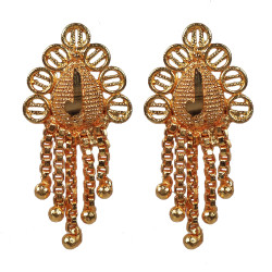Novelika Latest Stylish Golden Tone Traditional Chandelier Earring set for Women Girls - ER1011