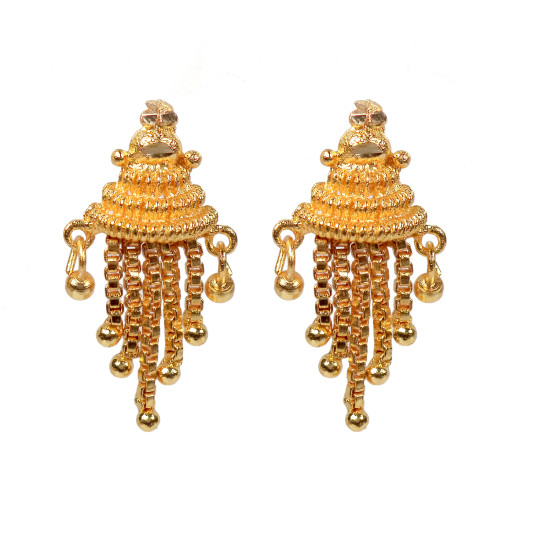 Novelika Latest Stylish Golden Tone Traditional Chandelier Earring set for Women Girls - ER1014