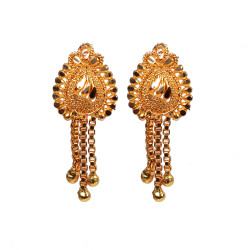 Novelika Latest Stylish Golden Tone Traditional Chandelier Earring set for Women Girls - ER1015