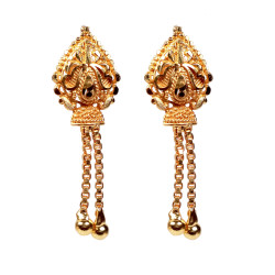Novelika Latest Stylish Golden Tone Traditional Chandelier Earring set for Women Girls - ER1016
