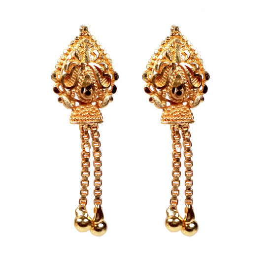 Novelika Latest Stylish Golden Tone Traditional Chandelier Earring set for Women Girls - ER1016