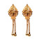 Novelika Latest Stylish Golden Tone Traditional Chandelier Earring set for Women Girls - ER1016