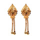 Novelika Latest Stylish Golden Tone Traditional Chandelier Earring set for Women Girls - ER1016