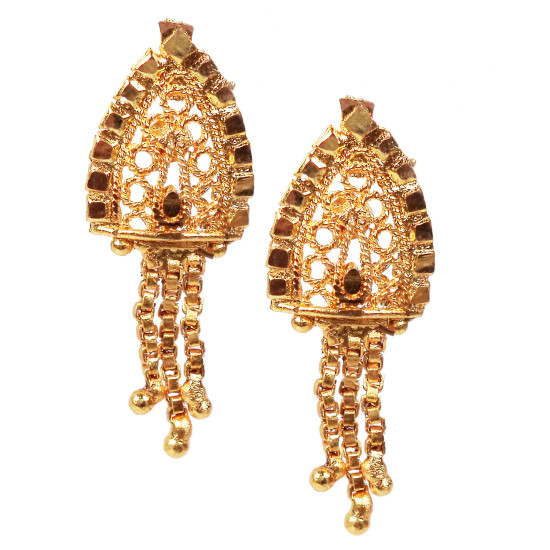 Novelika Latest Stylish Golden Tone Traditional Chandelier Earring set for Women Girls - ER1018