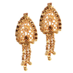 Novelika Latest Stylish Golden Tone Traditional Chandelier Earring set for Women Girls - ER1018