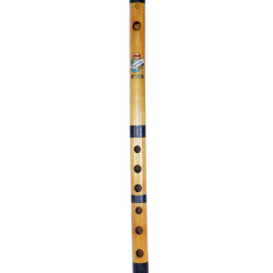 Novelika Scale G# Natural Polished Bamboo Flute Bansuri G # Professional Flute - 17 Inch