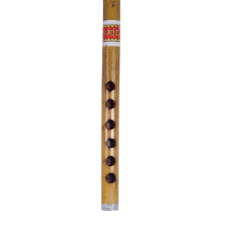 Novelika Scale A# Natural Polished Bamboo Flute Bansuri A # Professional Flute - 11.5 Inch