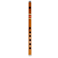 Novelika Scale A# Natural Polished Bamboo Flute Bansuri A # Professional Flute - 11.5 Inch