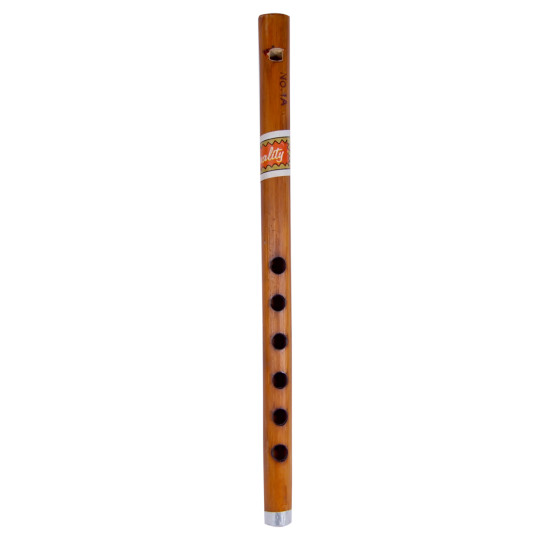 Novelika Scale A # Natural Polished Bamboo Flute Bansuri A # Professional Flute - 12 Inch
