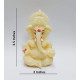  Novelika  Ganesha Idol for Car Dashboard,Lord Ganpati Diwali Gifts, Home Decor, Office Desk, House Warming (IVORYMUKUT (Size: 3.5 x 2 inches), Ceramic, Religious set of 1