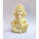 Novelika  Ganesha Idol for Car Dashboard,Lord Ganpati Diwali Gifts, Home Decor, Office Desk, House Warming (IVORYMUKUT (Size: 3.5 x 2 inches), Ceramic, Religious set of 1