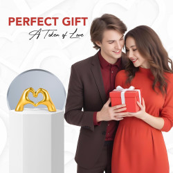  Novelika Heart Shaped Love Hands Show Pieces for Home Decor Living Room Decorative Items | Cute Showpieces Gift Item for Decor | Modern Center Table Tv Showcase Shelf Office Interior Statue set of 1
