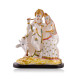  Novelika Radha Krishna Murti Idol Marble Dust Radhe Krishna with Cow Statue for Pooja Room Wedding Gift Home Decorative Item Showpiece for Home Decor (11 Inch Height)