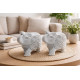  Novelika Elephant Statue 2 Pcs Set, Resin, Traditional Style, Good Luck Theme, for Home Decor & Office (White)