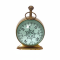 NOVELIKA - Brass Table Clock Solid Brass Office/Hotel/Motel Décor with Convex Glass Face