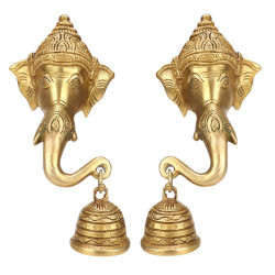 Novelika Brass Ganesha Bhagwan Door Wall Hanging Bell in Pair for Home Decor Entrance Ganti Diwali Ganpati Decoration Metal Ghanti Set Novelika Brass Ganesha Bhagwan Door Wall Hanging Bell in Pair for Home Decor Entrance Ganti Diwali Ganpati Decoration Metal Ghanti Set