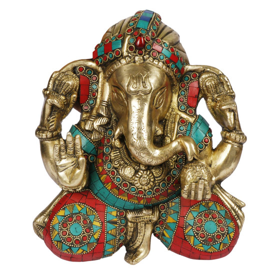 Novelika Brass Ganesh Statue Idol for Home Entrance Wall Living Room Decor Mandir Dacoration Novelika Brass Ganesh Statue Idol for Home Entrance Wall Living Room Decor Mandir Dacoration