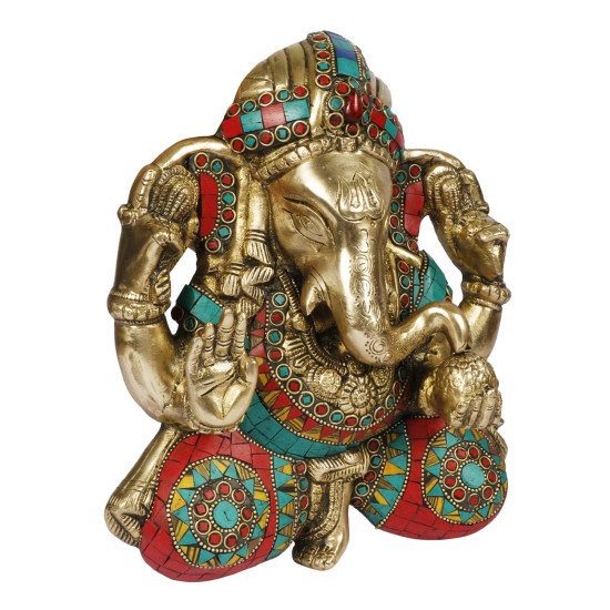 Novelika Brass Ganesh Statue Idol for Home Entrance Wall Living Room Decor Mandir Dacoration Novelika Brass Ganesh Statue Idol for Home Entrance Wall Living Room Decor Mandir Dacoration