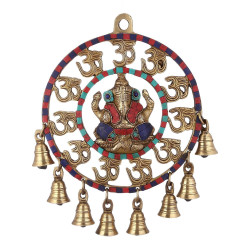 Novelika Brass Om Ganesha Bells Wall Hanging with Spectacular Home Decor