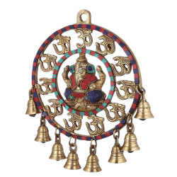 Novelika Brass Om Ganesha Bells Wall Hanging with Spectacular Home Decor