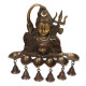 Novelika Brass Shiva Diya with Bells Wall Hanging Home Decor 12 Inch Novelika Brass Shiva Diya with Bells Wall Hanging Home Decor 12 Inch