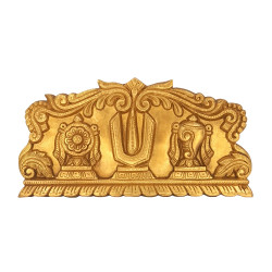 Novelika Brass Wall Hanging Idol Showpiece Shri Tirupati Balaji Shankha Chakra Tilak namalu Hanging Door Decoration Novelika Brass Wall Hanging Idol Showpiece Shri Tirupati Balaji Shankha Chakra Tilak namalu Hanging Door Decoration
