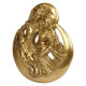 Novelika Brass Shiv Parvati Sitting on Moon Wall | Door Hanging for Home Decor Puja Novelika Brass Shiv Parvati Sitting on Moon Wall | Door Hanging for Home Decor Puja