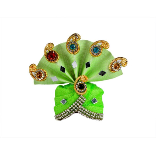 Novelika Laddu Gopal Mukut Beautiful Colorful Flower Pagdi of Ladoo Gopal Ji Set of 6 (LGM001)
