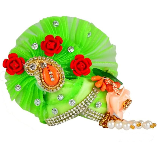 Novelika Laddu Gopal Mukut Beautiful Colorful Flower Pagdi of Ladoo Gopal Ji Set of 6 (LGM003) Novelika Laddu Gopal Mukut Beautiful Colorful Flower Pagdi of Ladoo Gopal Ji Set of 6 (LGM003)